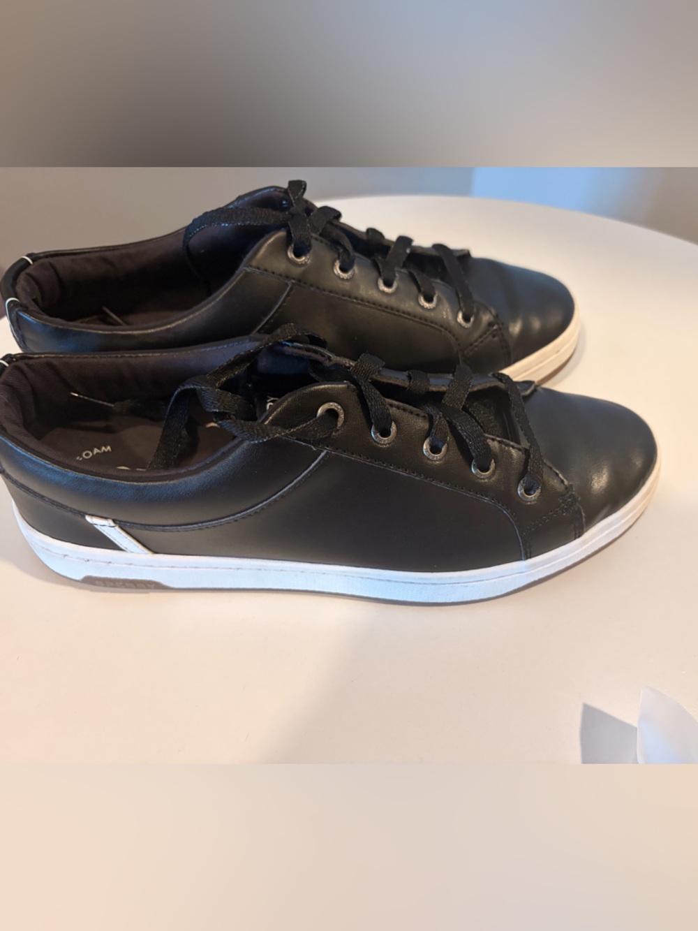 Sperry Black Low-Top Lace-Up Sneakers with White Sole